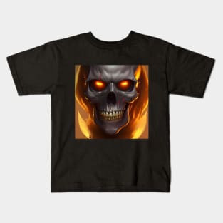 Skull on Fire Kids T-Shirt